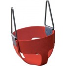 Enclosed Red Rubber Swing Seat