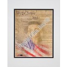 "Flag / Constitution Collage" Double Matted 8" X 10" Photograph (Unframed)