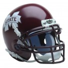 Mississippi State Bulldogs NCAA Mini Authentic Football Helmet From Schutt - Maroon with White Logo (Old Style)