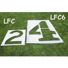 3' Football Stencil Marking Kit - 0 through 5 and G