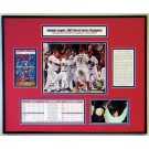 2002 World Series Anaheim Angels Ticket Frame - Includes Statistics and Game Photograph